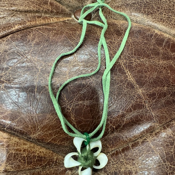 Jewelry - Shell Pendant on Leather Cord